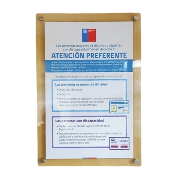 Letrero en Acrílico