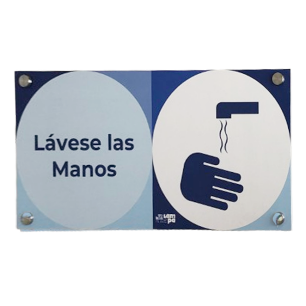Señalética Lávese las Manos